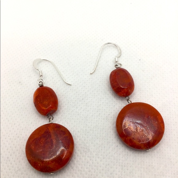 Women Red Carol Dangle Earrings - Picture 4 of 7